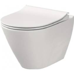 CERSANIT Hængeskål City Oval rimless m/s.c. sæde [Levering: 1-2 dage.]